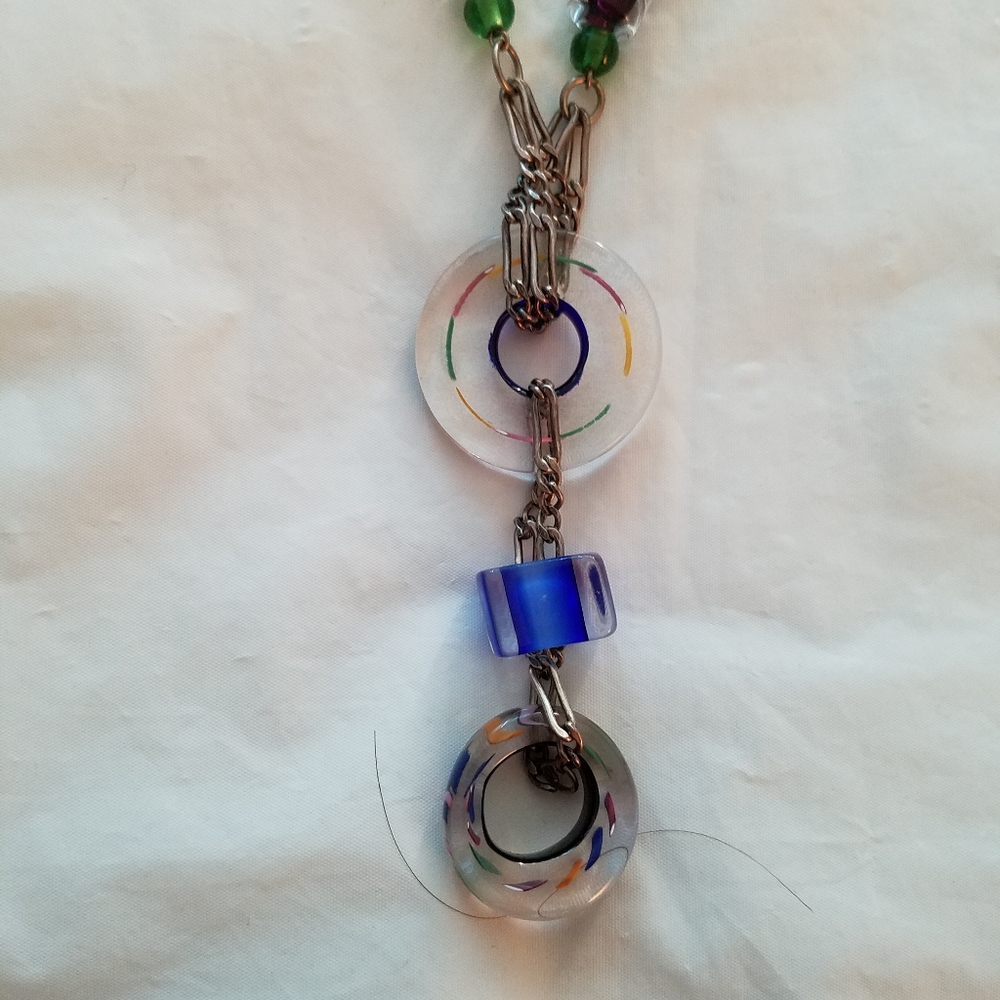 Glass bead necklace - Picture 3 of 5